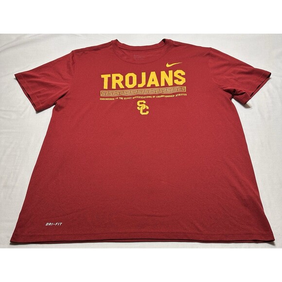 USC Trojans Shirt Mens Size XL NCAA Dri Fit Nike Athletic Cut Tee Athletes - Picture 1 of 9